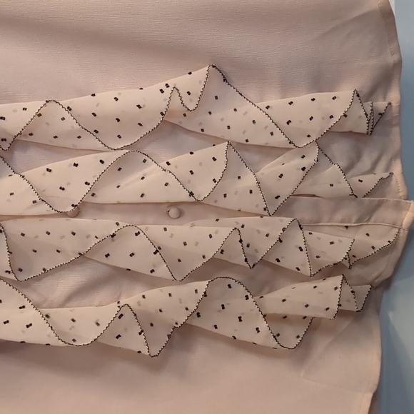 Chico's Blush ruffle front blouse - Picture 5 of 9